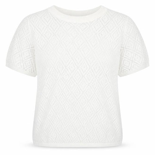 Divided Women’s White Knit Short Sleeve T-Shirt Size S