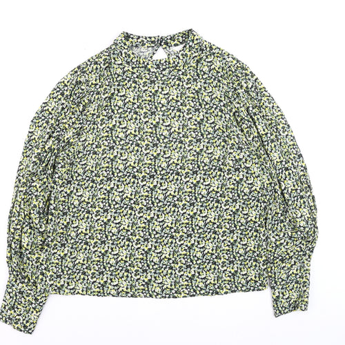 H&M Women's Multicoloured Floral Viscose Tunic Blouse Size M
