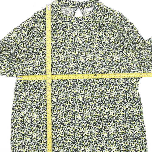 H&M Women's Multicoloured Floral Viscose Tunic Blouse Size M