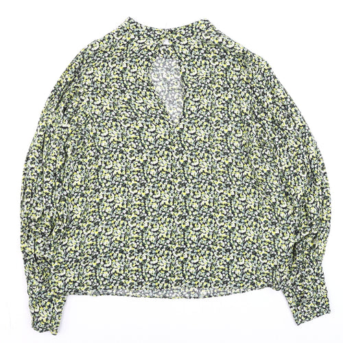 H&M Women's Multicoloured Floral Viscose Tunic Blouse Size M