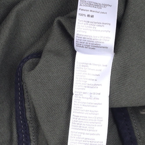 Topshop Womens Green Cotton Hooded Parka Jacket Size 8