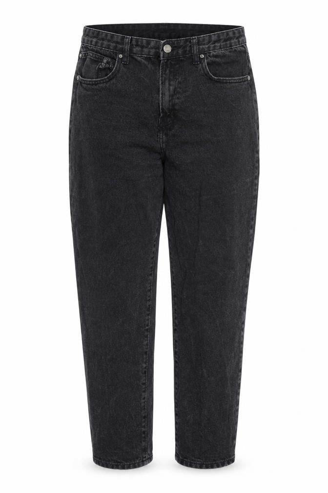 Front view of Don't Think Twice Women’s Black Mom Jeans, size UK 14, Regular Fit