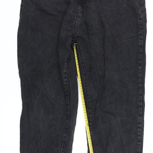 Don't Think Twice Women’s Black Mom Jeans Size 14 Regular Fit