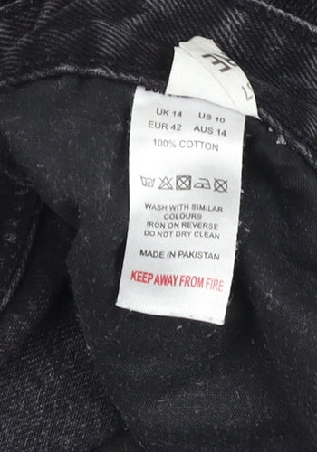 Don't Think Twice Women’s Black Mom Jeans Size 14 Regular Fit