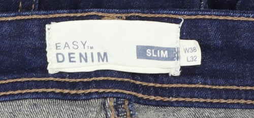 Easy Denim Men's Blue Slim Fit Jeans W38 L32 Classic Style