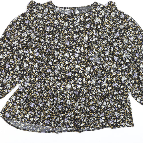 Primark Womens Multicoloured Floral Ruffle Blouse Size 18