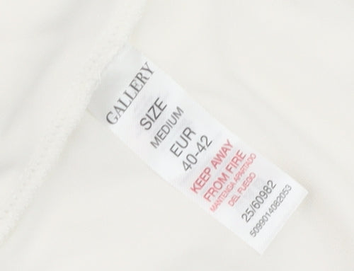 Gallery Women Ivory Lace V-Neck Camisole Tank Top M