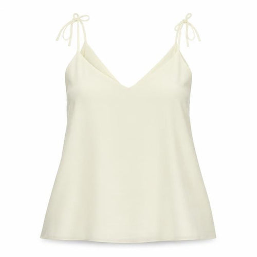 River Island Women Ivory Camisole V-Neck Spaghetti Strap Top Size 16