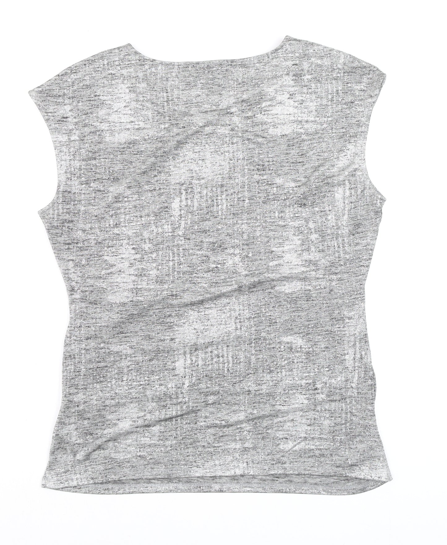 Episode Women's Grey Sleeveless Crew Neck Stretch Jersey T-Shirt Size L