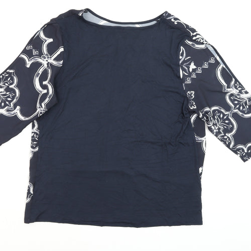 Next Women’s Blue Geometric Tunic Blouse Size 16