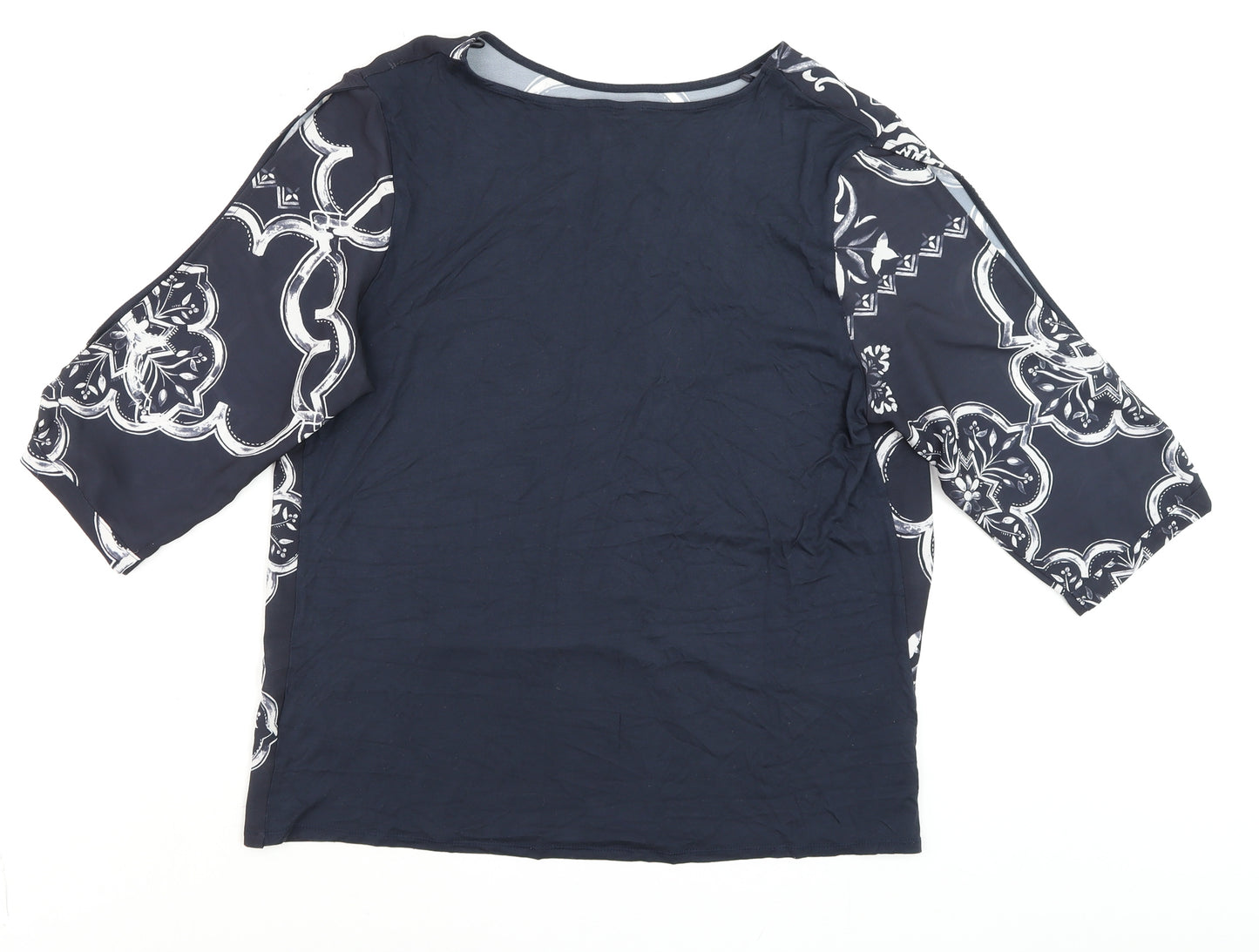 Next Women’s Blue Geometric Tunic Blouse Size 16
