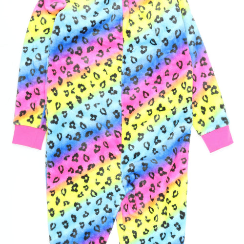 Dunnes Stores Boys Multicoloured Fleece Hooded One Piece Pyjamas Size 10 Years