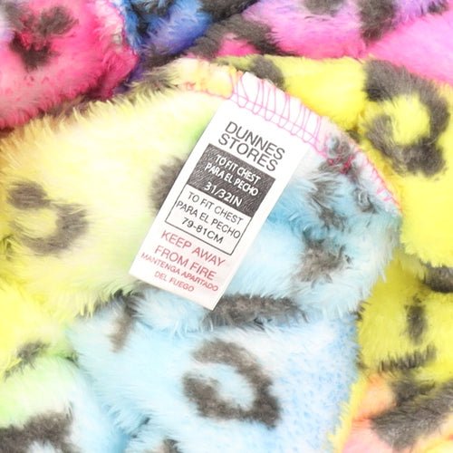 Dunnes Stores Boys Multicoloured Fleece Hooded One Piece Pyjamas Size 10 Years