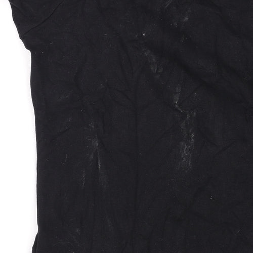 LA Gear Womens Black Polo Shirt UK 14 Collared Short Sleeve Cotton Blend