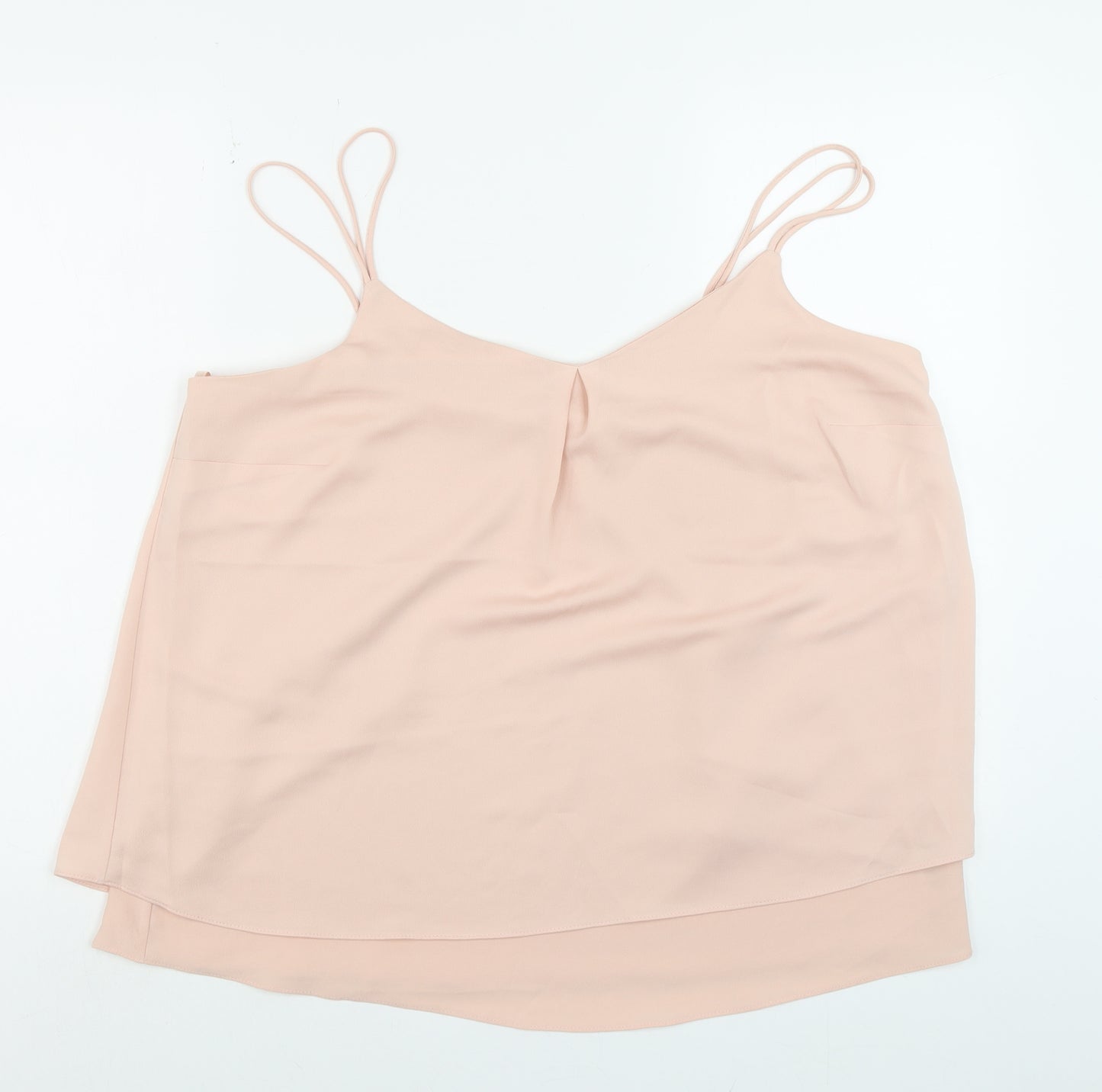 Wallis Womens Beige V-Neck Camisole Tank Top Size 14