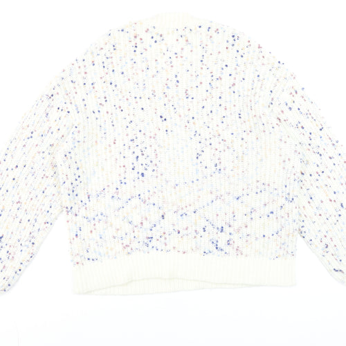 Reitmans Womens Ivory Chunky Knit Speckled Pullover Jumper Size M