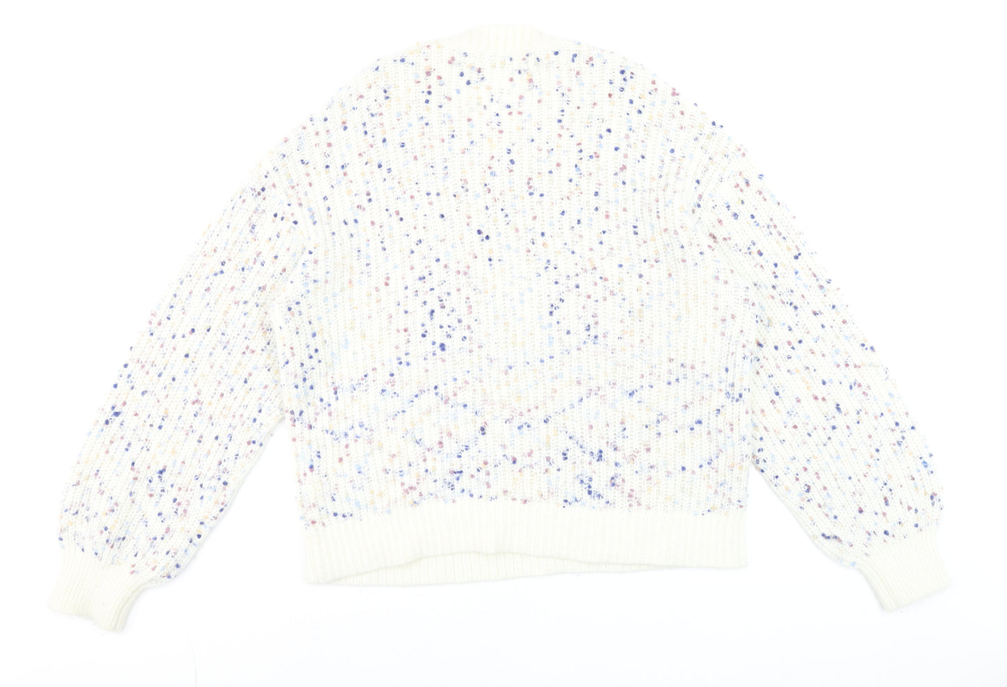 Reitmans Womens Ivory Chunky Knit Speckled Pullover Jumper Size M
