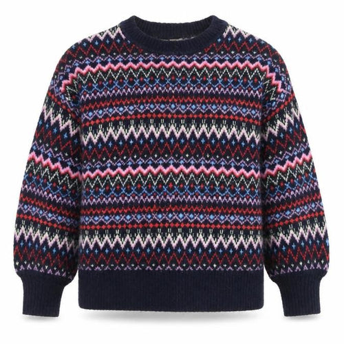 Tu Women’s Multicoloured Fair Isle Knit Jumper Size 12 Crew Neck