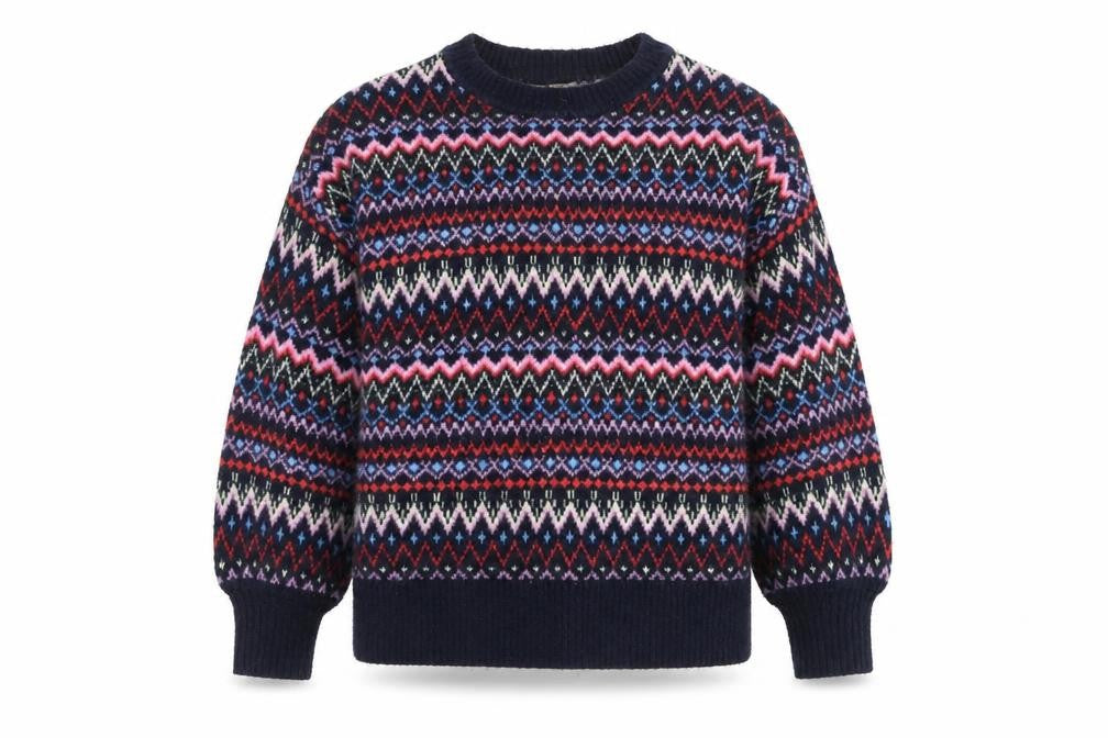 Tu Women’s Multicoloured Fair Isle Knit Jumper Size 12 Crew Neck