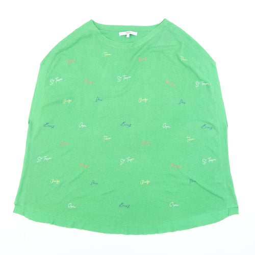 Next Men’s Green Holiday Print Short Sleeve Knit Top Size L