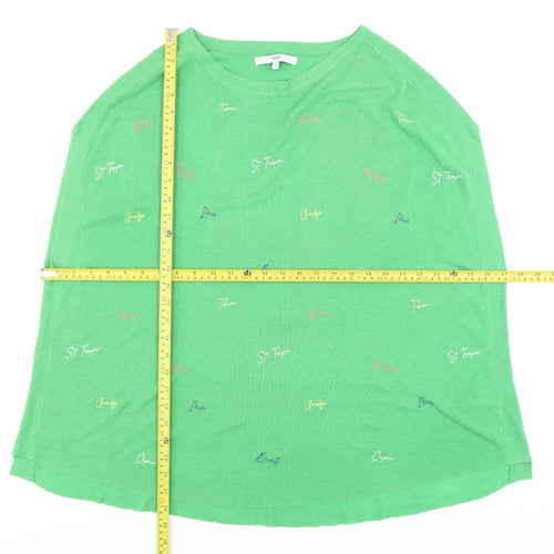 Next Men’s Green Holiday Print Short Sleeve Knit Top Size L