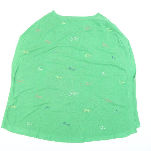 Next Men’s Green Holiday Print Short Sleeve Knit Top Size L