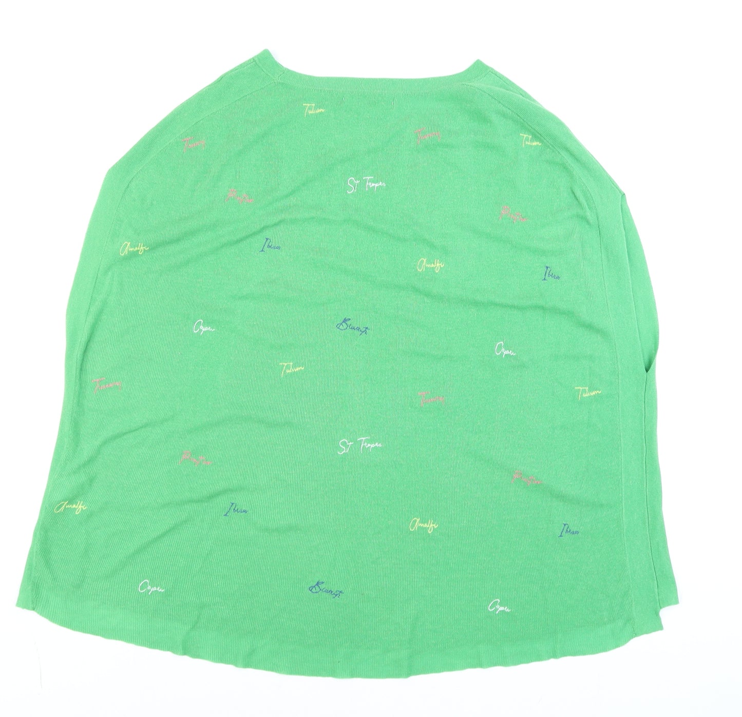Next Men’s Green Holiday Print Short Sleeve Knit Top Size L