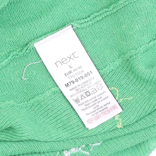 Next Men’s Green Holiday Print Short Sleeve Knit Top Size L
