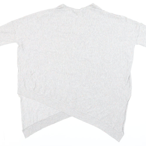 Phase Eight Women’s Grey V-Neck Asymmetric Jersey Top Size L
