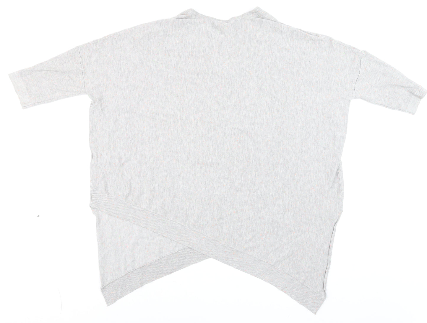 Phase Eight Women’s Grey V-Neck Asymmetric Jersey Top Size L