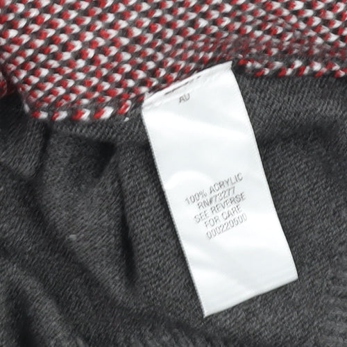Croft & Barrow Men's Grey Argyle Cardigan 2XL Acrylic Knit