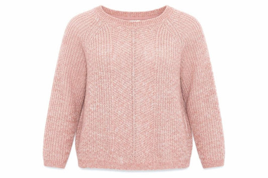 Front view of FatFace Women Pink Chunky Knit jumper, size 12