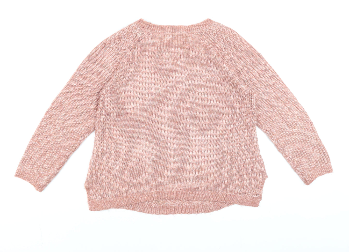 Fat Face Women Pink Chunky Knit Pullover Jumper Size 12