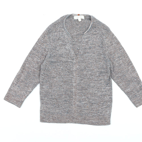 Marks and Spencer Per Una Women's Multicoloured Knit V-Neck Top Size 10