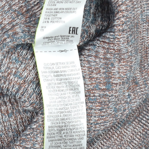 Marks and Spencer Per Una Women's Multicoloured Knit V-Neck Top Size 10