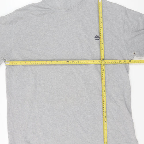 Timberland Men's Grey XL High Neck Cotton Pullover Sweatshirt