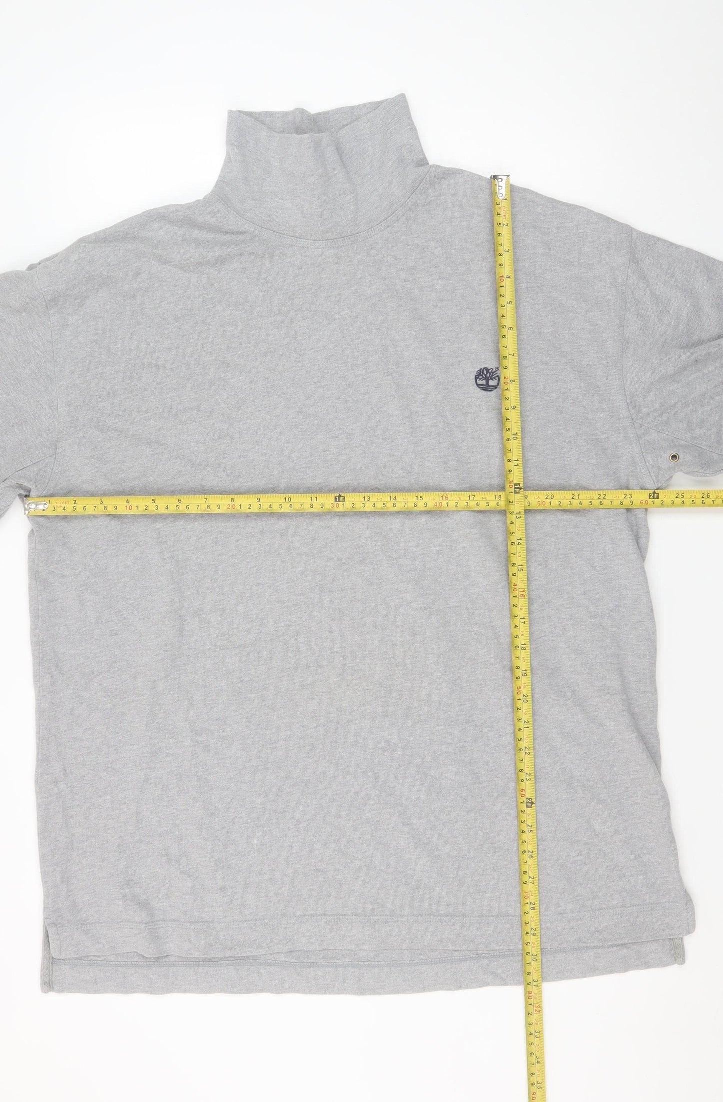 Timberland Men's Grey XL High Neck Cotton Pullover Sweatshirt