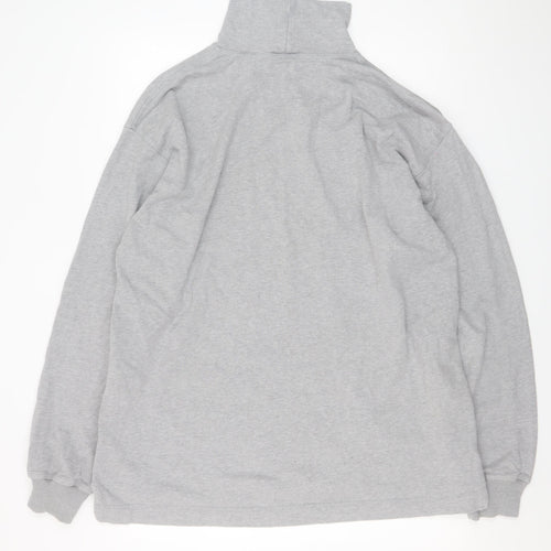 Timberland Men's Grey XL High Neck Cotton Pullover Sweatshirt