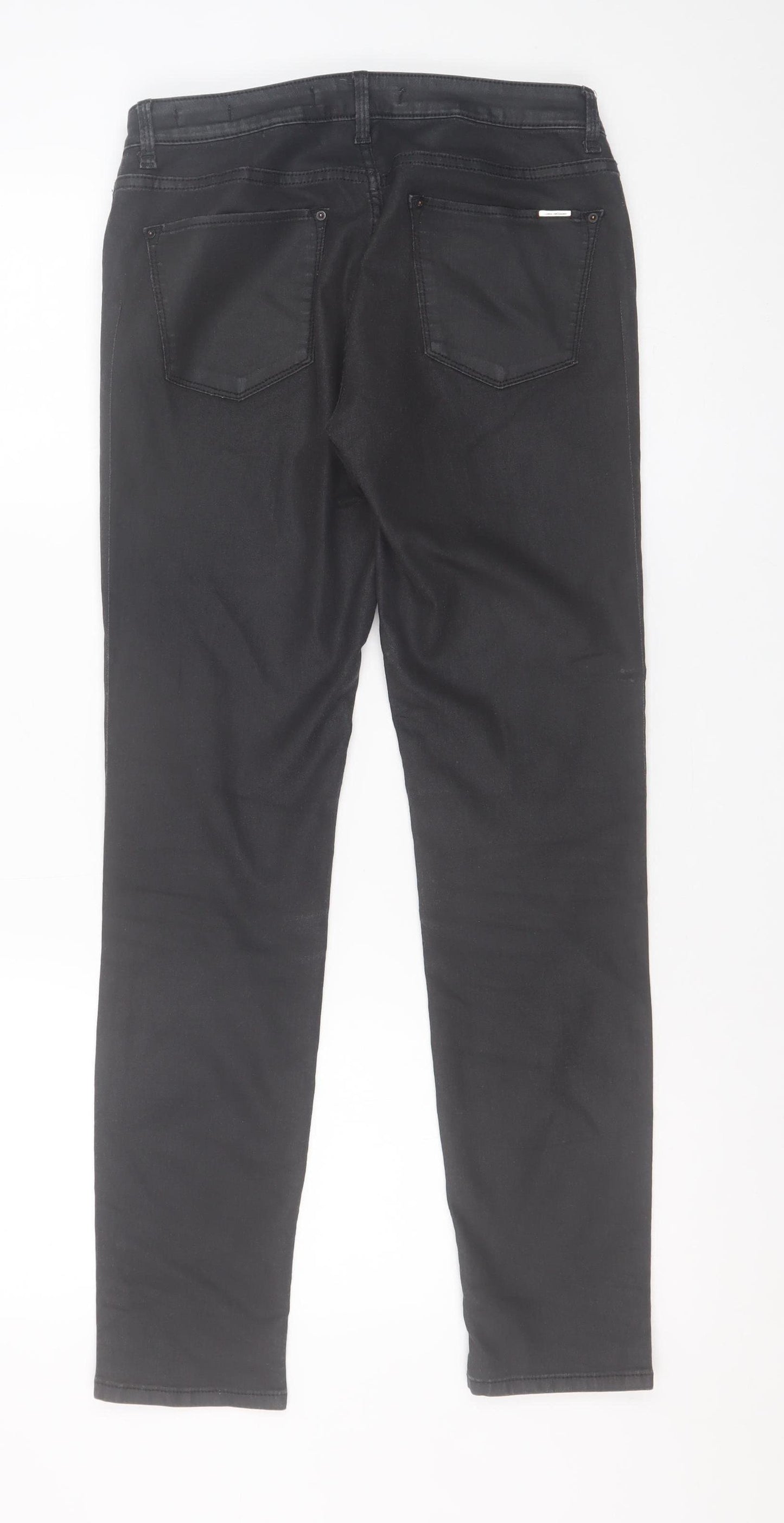 Zara Woman Black Skinny Jeans Women's Size 12 Stretch Denim