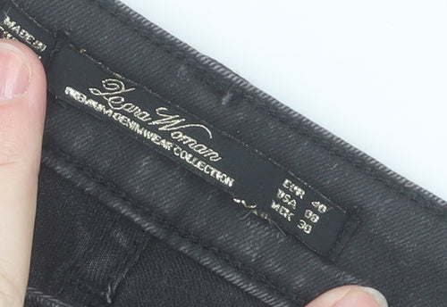 Zara Woman Black Skinny Jeans Women's Size 12 Stretch Denim