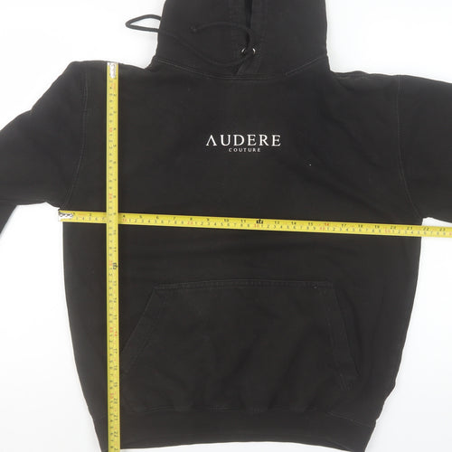 Audere Couture Women’s Black Pullover Hoodie Medium Cotton Blend