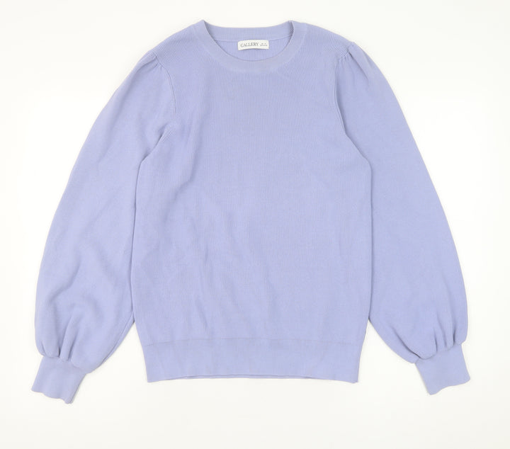 Gallery Women’s Purple Long Sleeve Crew Neck Pullover Jumper M