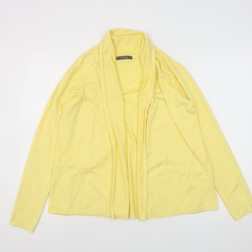 Dunnes Women's Yellow Open Front Long Sleeve Cardigan Size S