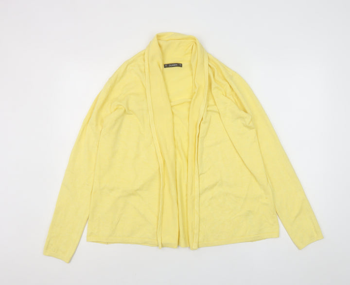 Dunnes Women's Yellow Open Front Long Sleeve Cardigan Size S