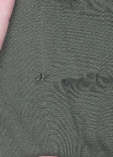 Primark Women Green Embroidered Floral Button-Up Shirt Size 12