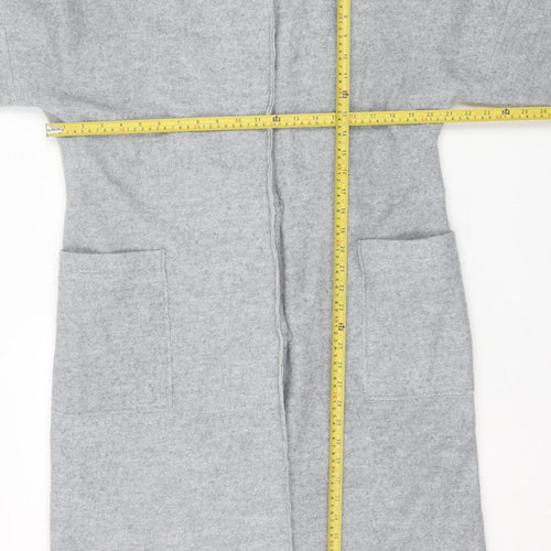Gallery Women's Grey Wool Viscose Long Overcoat Size M