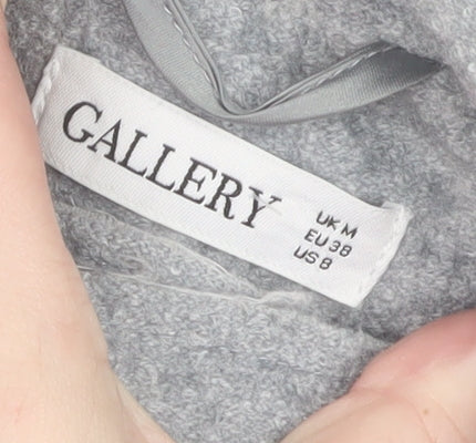 Gallery Women's Grey Wool Viscose Long Overcoat Size M