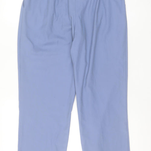 Y.A.S Womens Blue High Rise Pleated Tapered Trousers Size M