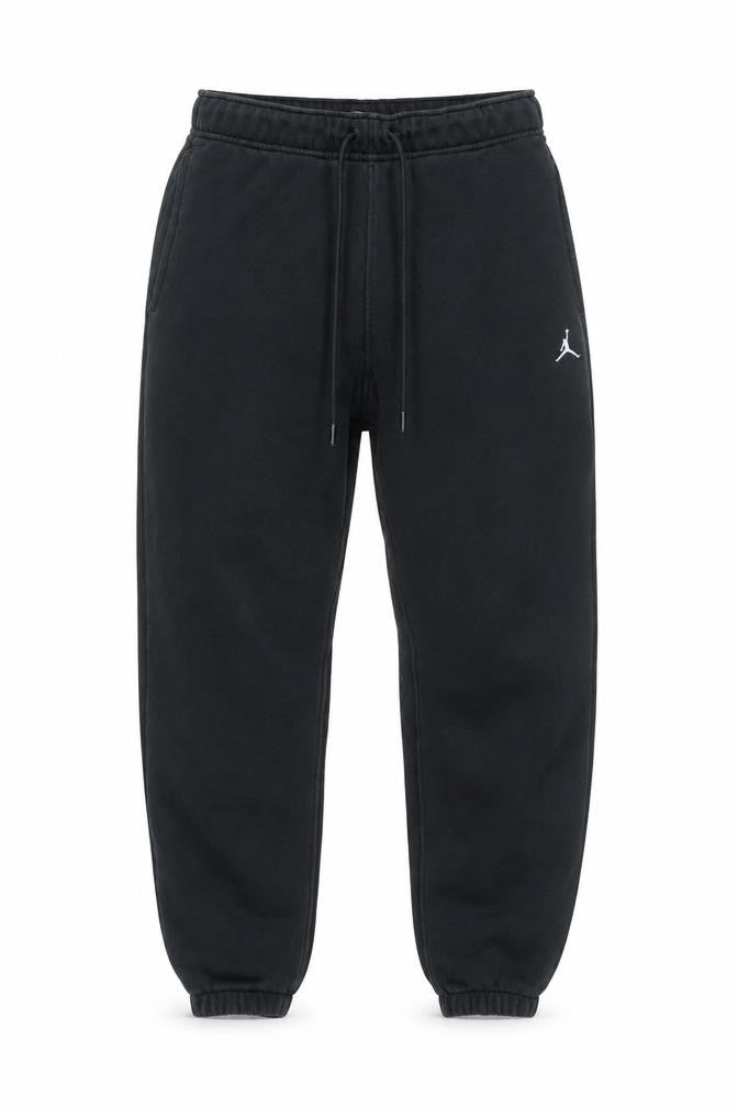 Front view of Jordan Men Black Jogger Sweatpants Small Fleece Cotton Blend