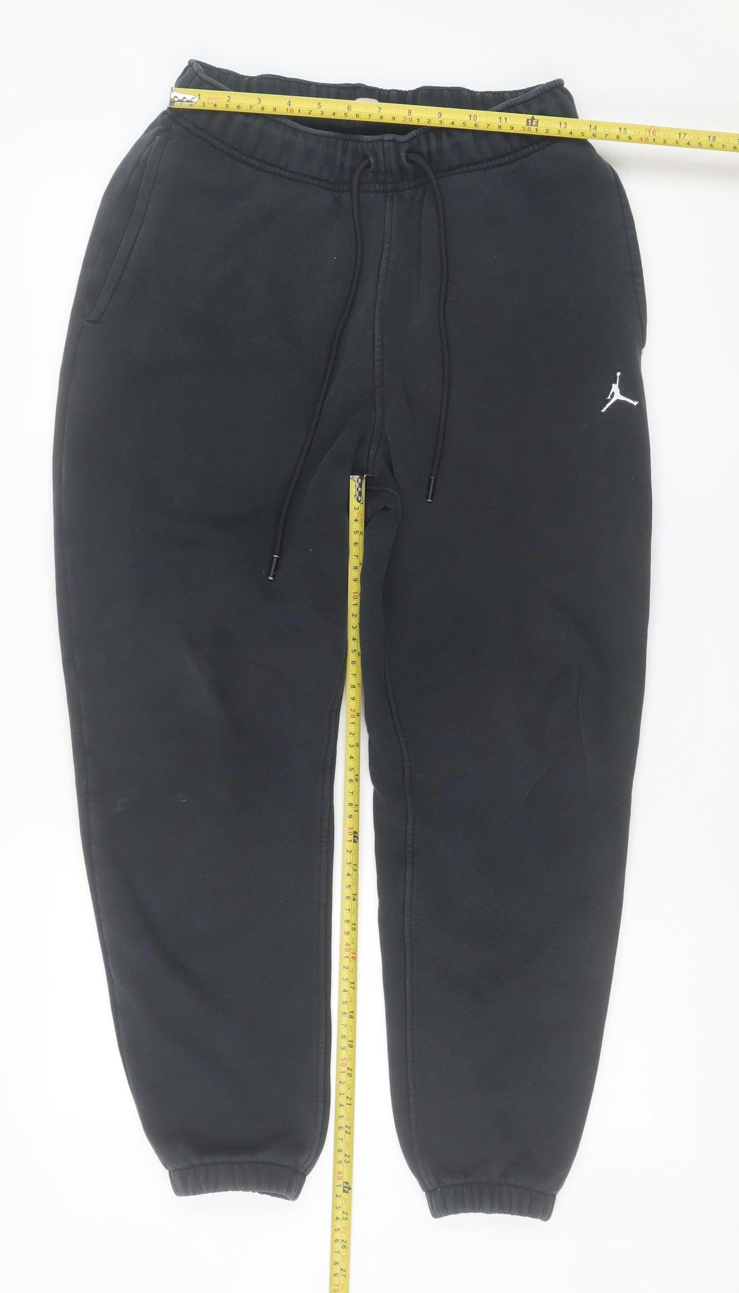 Jordan Men Black Jogger Sweatpants Small Fleece Cotton Blend